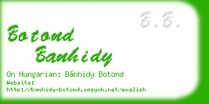 botond banhidy business card