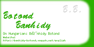botond banhidy business card